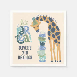 Giraffe Tea Party Kids Birthday Party Napkin