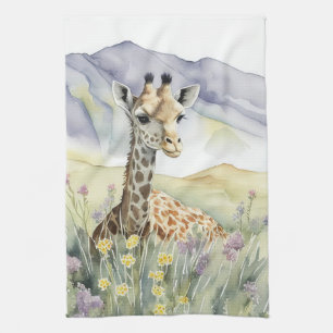 Giraffe  tea towel