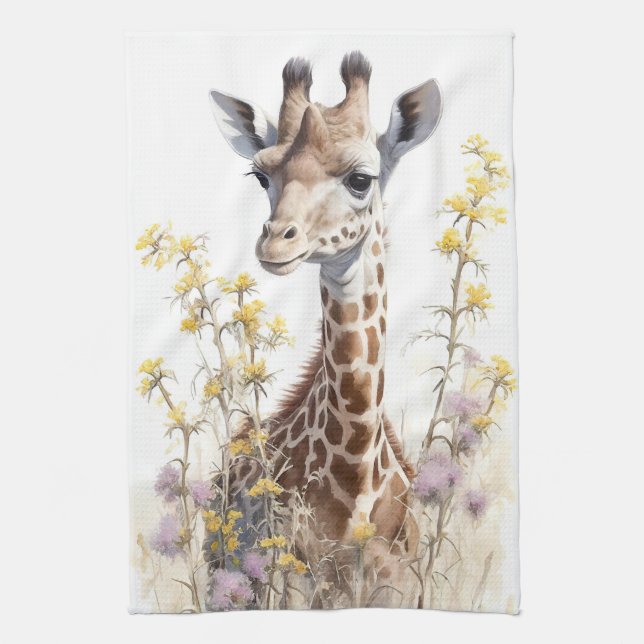 Giraffe  tea towel (Vertical)
