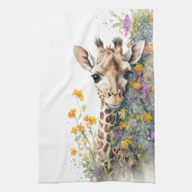 Giraffe  tea towel (Vertical)
