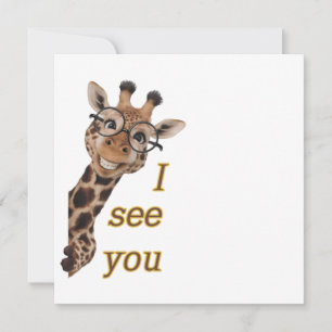 Giraffe.Text.I see you Card