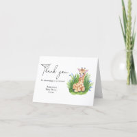 Giraffe - thank you baby shower