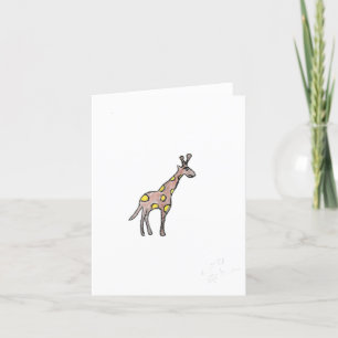 Giraffe  thank you card
