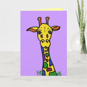 Giraffe thank you card