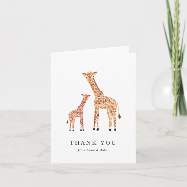 Giraffe Thank You Card (Front)
