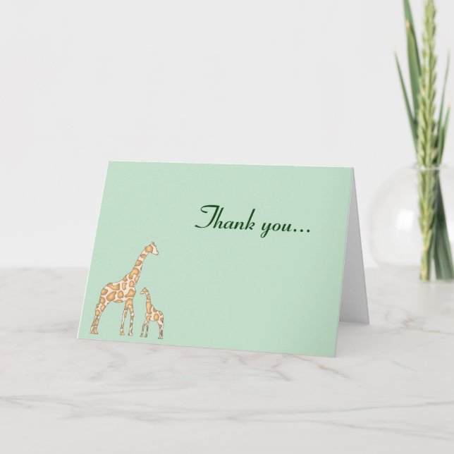 Giraffe Thank you - Green Card (Front)