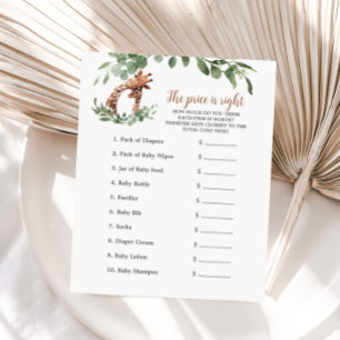 Giraffe The price is right game