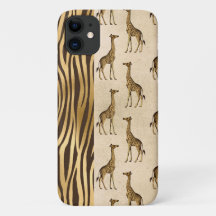 Giraffe & Tiger Print Gold Brown Pretty Chic