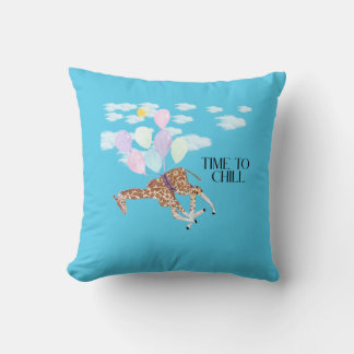 Giraffe time to chill cushion