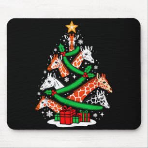 Giraffe Tree Christmas Giraffe Lover Xmas Squad Me Mouse Pad