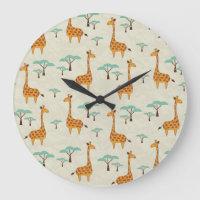Giraffe tree vintage pattern.