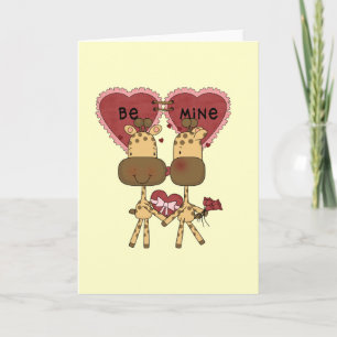 Giraffe Valentine Love  T-shirts and Gifts Holiday Card