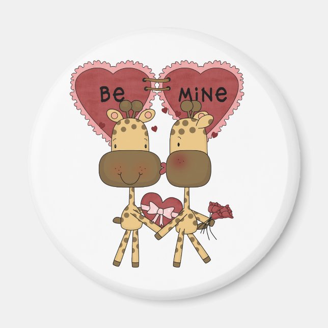 Giraffe Valentine Love  T-shirts and Gifts Magnet (Front)