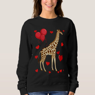 Giraffe Valentine s Day heart Animals Sweatshirt
