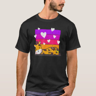 Giraffe Valentine's Day Wild Zookeeper Animal Love T-Shirt