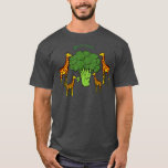 Giraffe Vegetarian Family Eating Broccoli  T-Shirt<br><div class="desc">Giraffe Vegetarian Family Eating Broccoli  .</div>