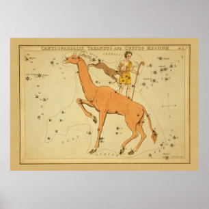 Giraffe - Vintage Astronomical Star Chart Image