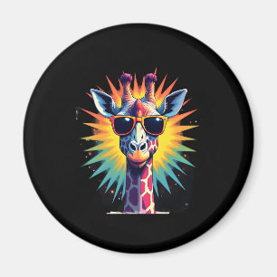 Giraffe Vintage Sunglasses Funny African Animal Lo Magnet