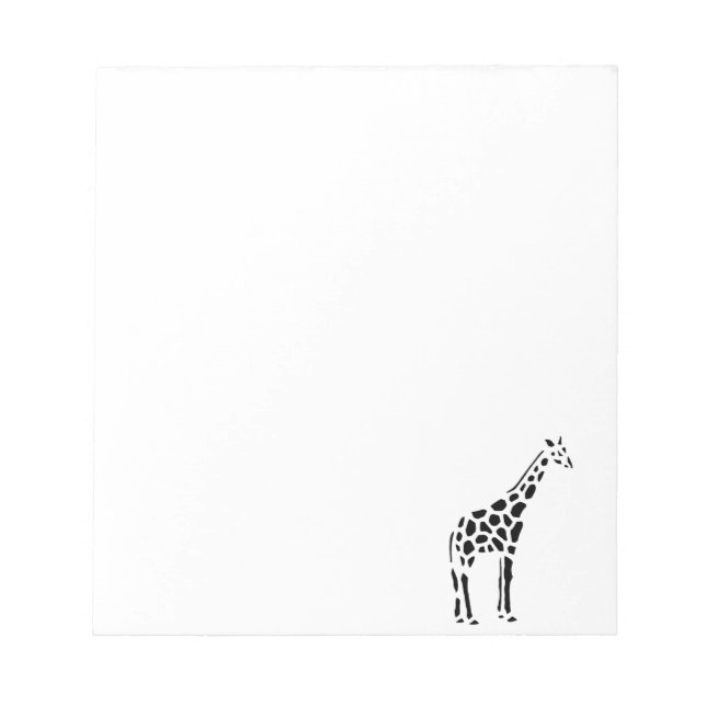 Giraffe Vintage Wood Engraving Notepad (Front)