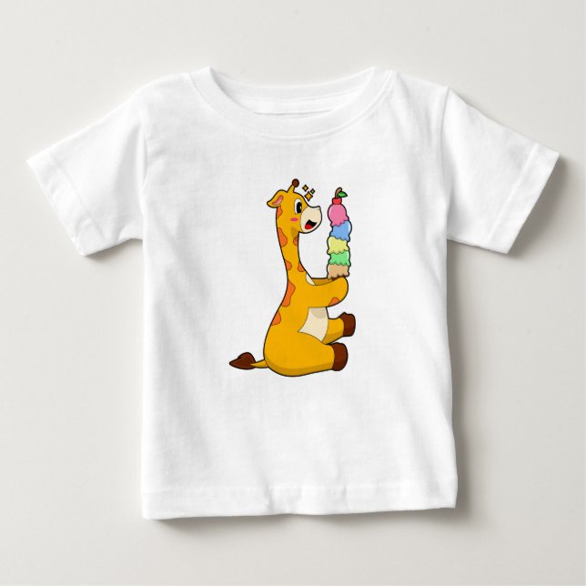 Giraffe Waffle ice cream Baby T-Shirt (Front)