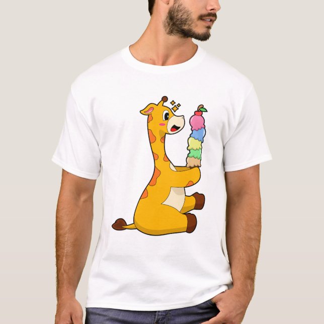 Giraffe Waffle ice cream T-Shirt (Front)