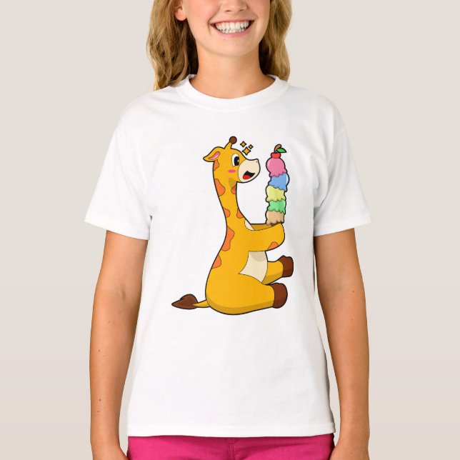 Giraffe Waffle ice cream T-Shirt (Front)