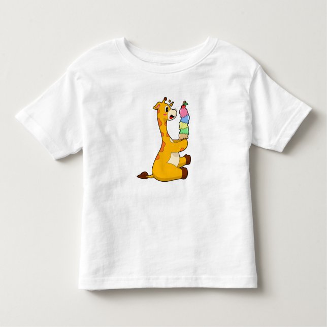 Giraffe Waffle ice cream Toddler T-Shirt (Front)