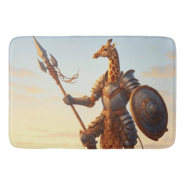 Giraffe warrior bath mat (Front)