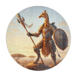 Giraffe warrior cutting board