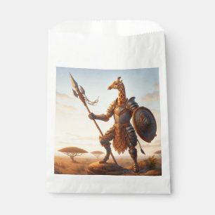 Giraffe warrior favour bags