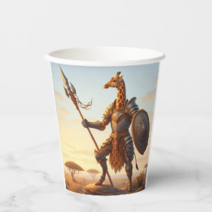 Giraffe warrior paper cups