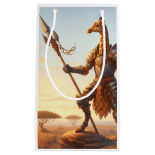 Giraffe warrior small gift bag