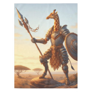 Giraffe warrior tablecloth