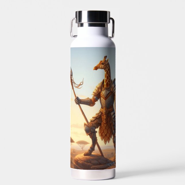 Giraffe warrior water bottle (Front)