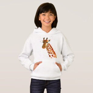 Giraffe watercolor animal Safari kids humour zoo H