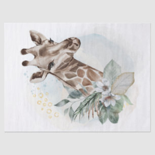 Giraffe Watercolor Portrait Tissue Paper