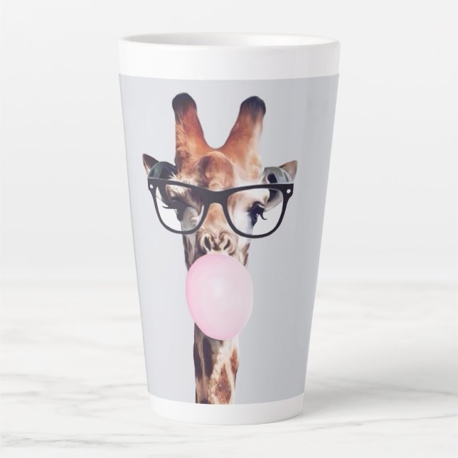 GIRAFFE WEARING GLASSES COFFEE MUG (Front)
