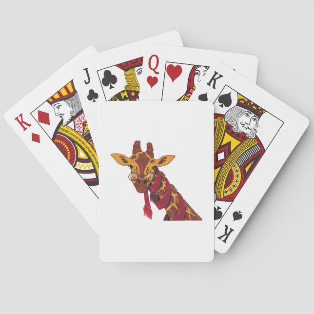 Giraffe Wearing Glasses Playing Cards (Back)