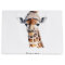 Giraffe wearing winter hat customisable 