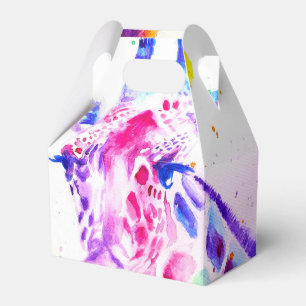 Giraffe Wedding Cake Favour Box Zoo Animal