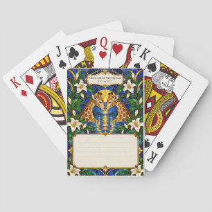 Giraffe Wedding Guest Book Signing Deck Playing Cards