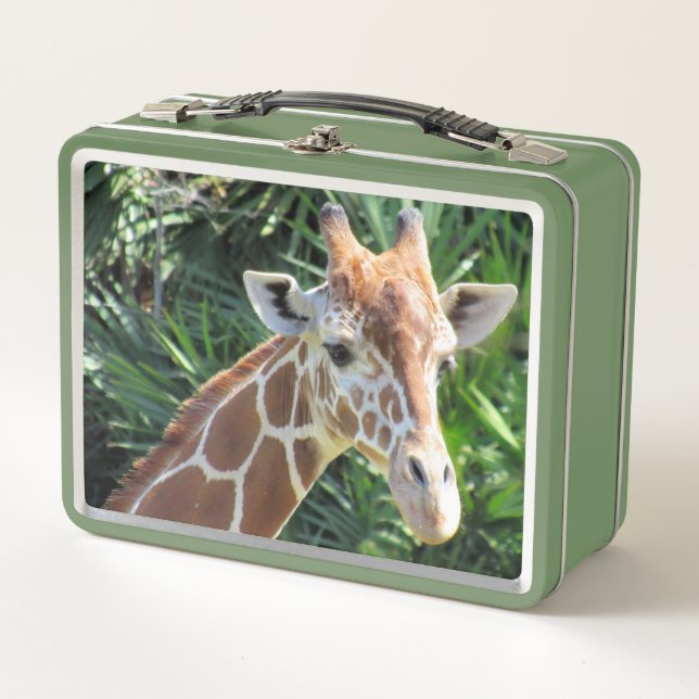 Giraffe -Wild Animal Metal Lunch Box (Front)