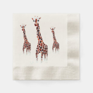 Giraffe Wild Animal Wildlife Napkin