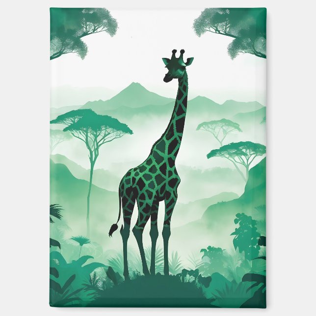 Giraffe Wildlife Animal Nature Environment Forest Magnet (Front)