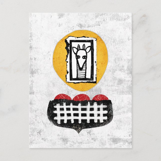 Giraffe Will If You Will Postcard (Front)