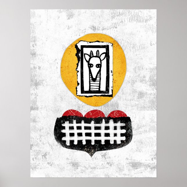 Giraffe Will If You Will Poster Wall Art (Front)