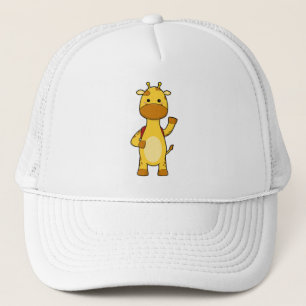 Giraffe with Backpack Trucker Hat