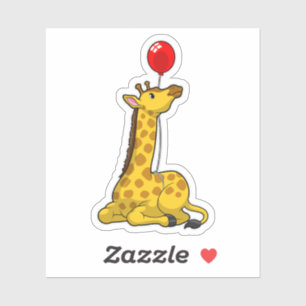 Giraffe with Balloon
