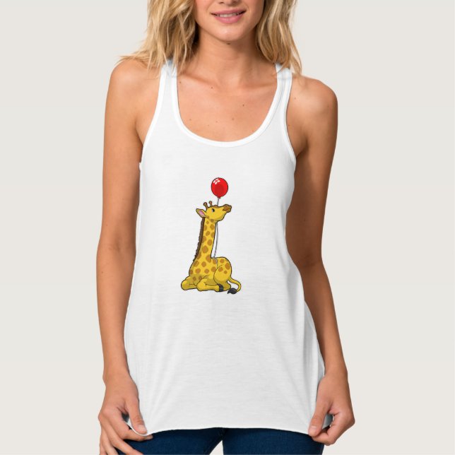 Giraffe with Balloon Singlet (Front)