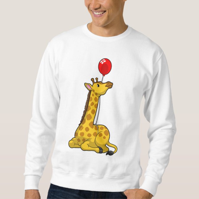 Giraffe with Balloon Sweatshirt (Front)